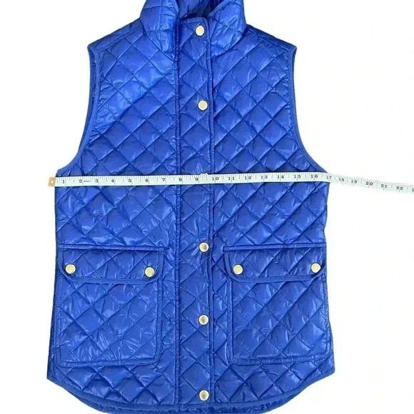 J.CREW purple blue quilted puffer vest down women’s vest size XXS - Picture 3 of 7